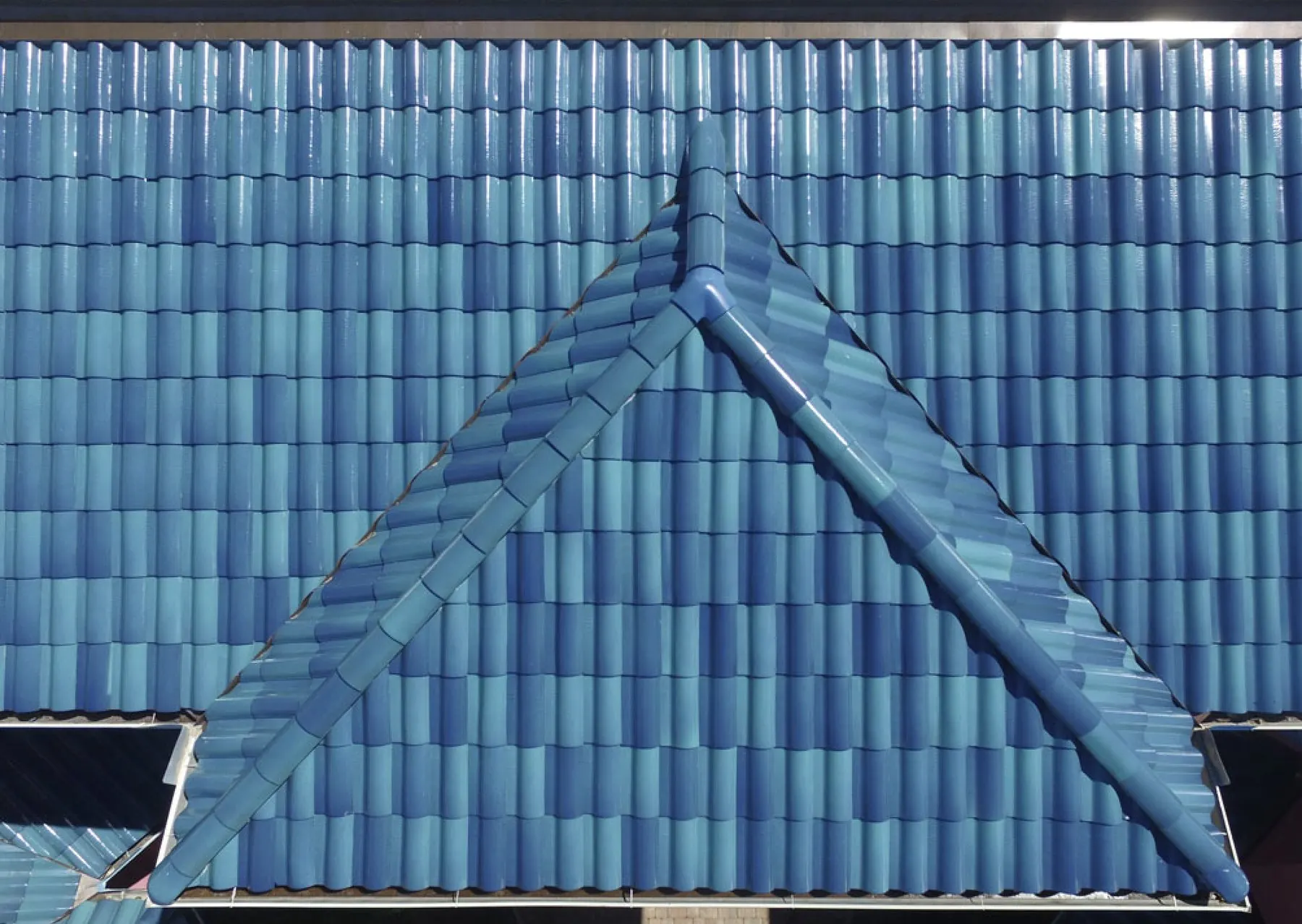 Glazed barrel tile roof in Carrollwood Florida after Precision installation